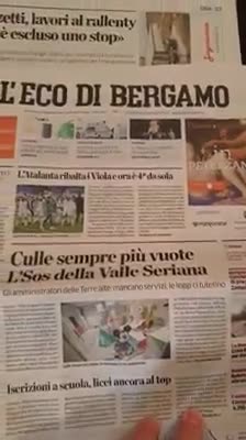 Il video con le undici pagine di necrologi sull Eco di Bergamo